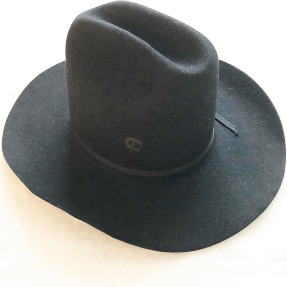 Charlie 1 Horse Accessories - CHARLIE 1 HORSE Black Felt Hat with Rope Trim Rodeo Cowboy Cowgirl Western
